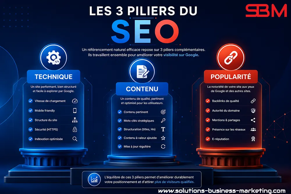 piliers-du-seo-technique-contenu-popularite Les trois piliers du référencement naturel