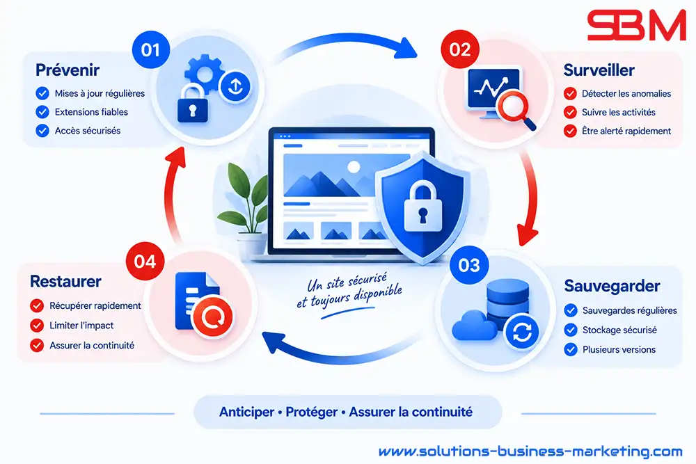 Cycle de prévention, sauvegarde et récupération d'un site WordPress Cycle de prévention, sauvegarde et récupération d'un site WordPress