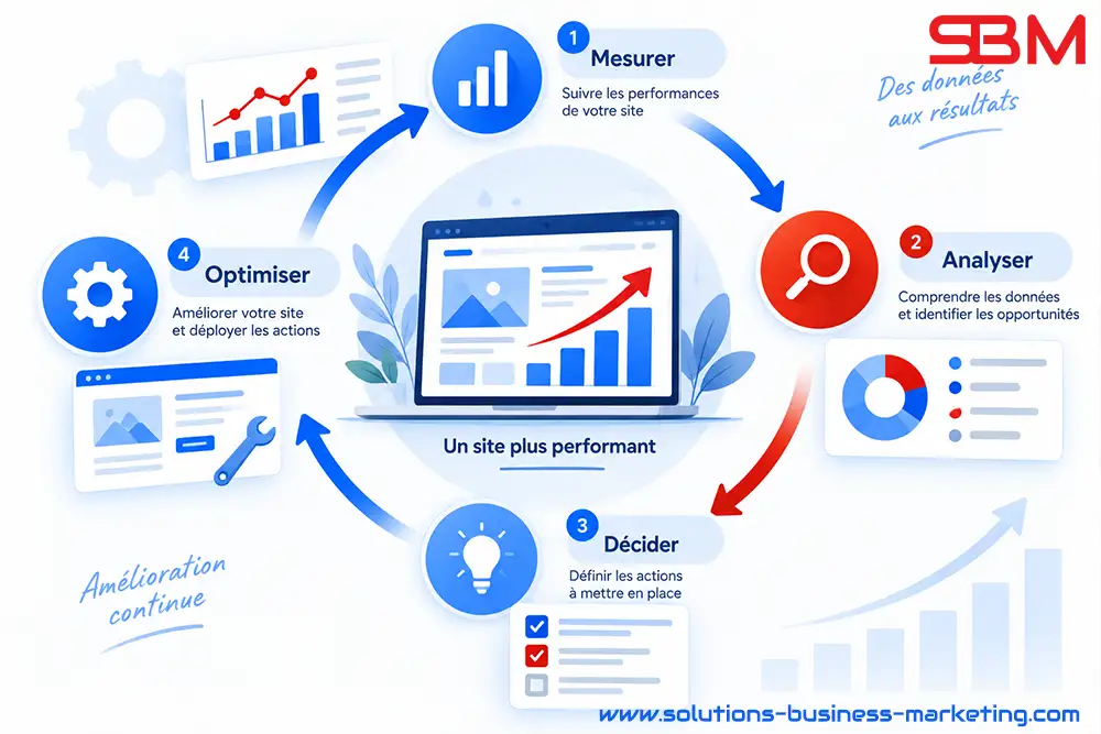 Illustration représentant les principales mesures pour sécuriser un site WordPress